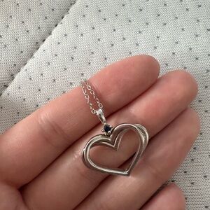 Vera Wang Silver Heart Necklace